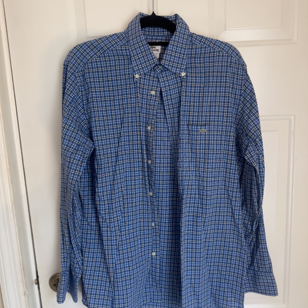 XL Lacoste Button Down Dress Shirt